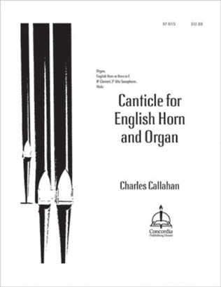 Book cover for Canticle for English Horn and Organ