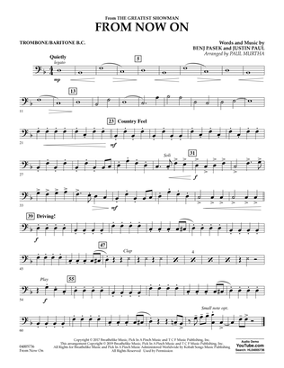 From Now On (from The Greatest Showman) (arr. Paul Murtha) - Trombone/Baritone B.C.