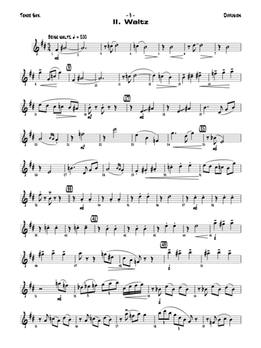 Diffusion for Sax Quartet: B-flat Tenor Saxophone