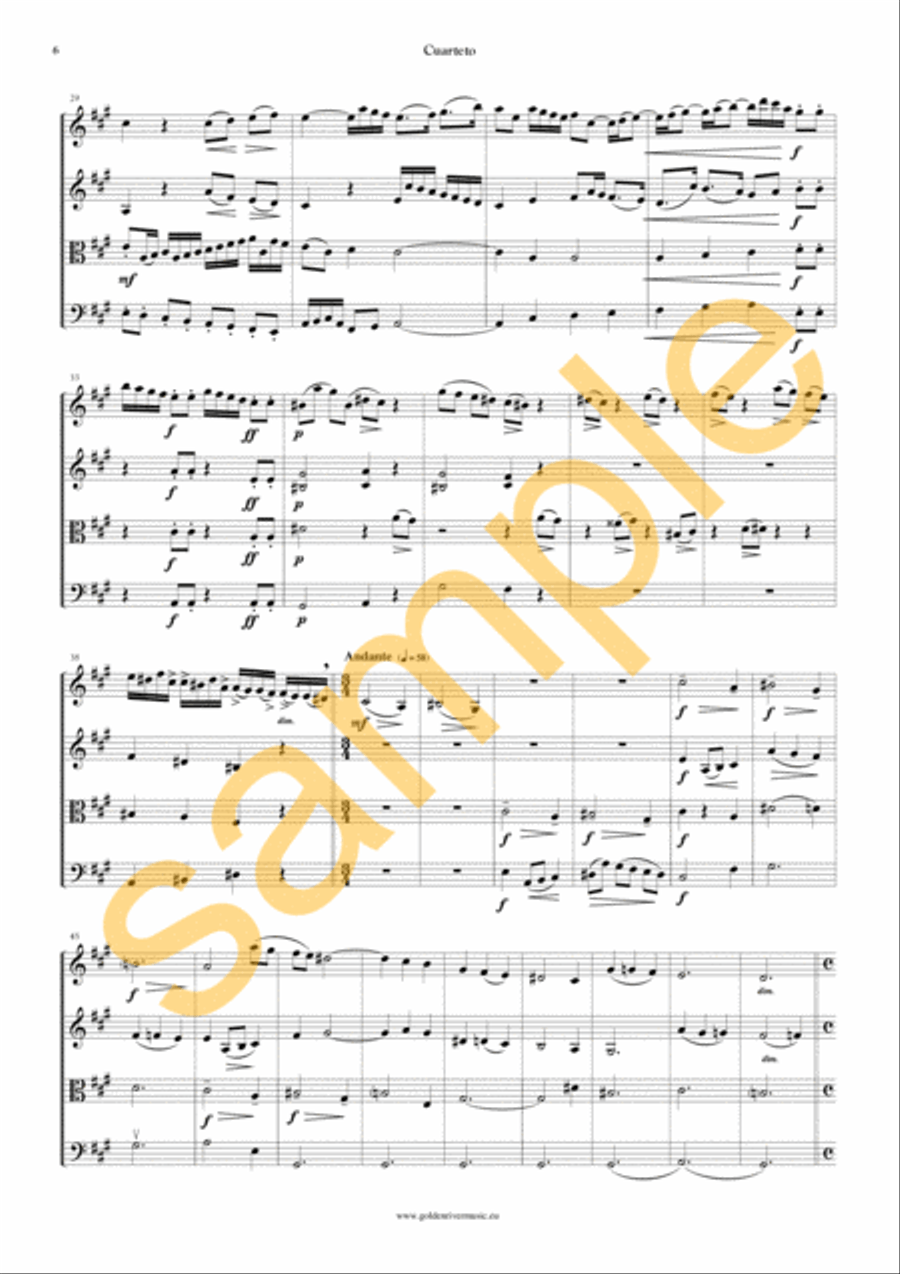 Cuerteta en fa sostenido menor Cello scores gallery preview page 4