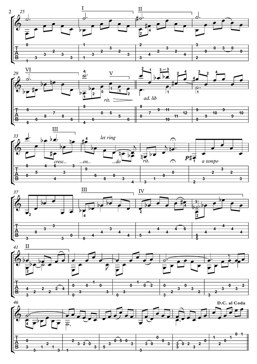 Cavatina Classical Guitar scores gallery preview page 2