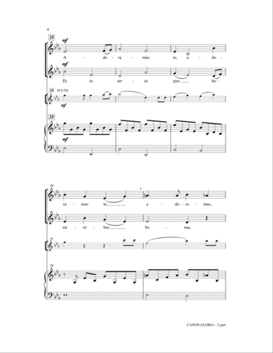 Canon Gloria Canon Gloria 2-Part scores gallery preview page 4