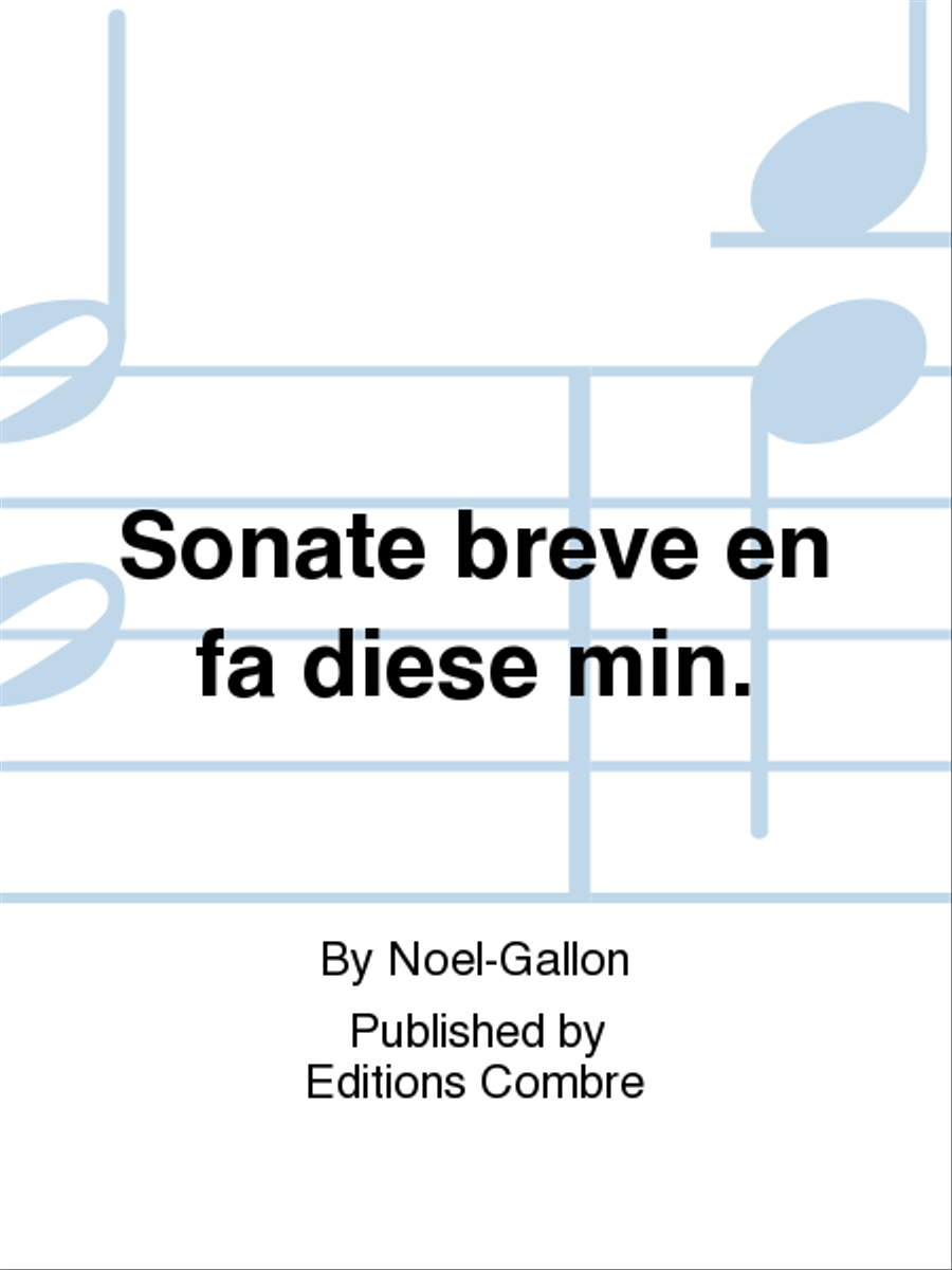 Sonate breve en Fa# min. Piano Solo scores gallery preview page 1