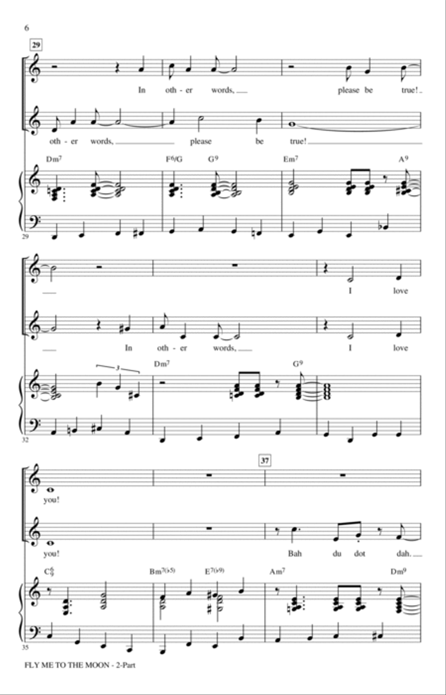 Fly Me To The Moon (In Other Words) (arr. Roger Emerson) 2-Part scores gallery preview page 4