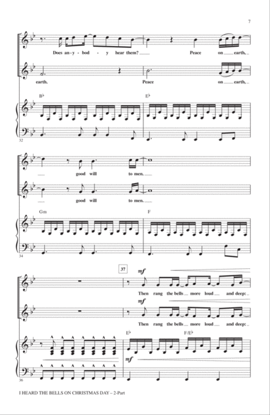 I Heard The Bells On Christmas Day 2-Part scores gallery preview page 6