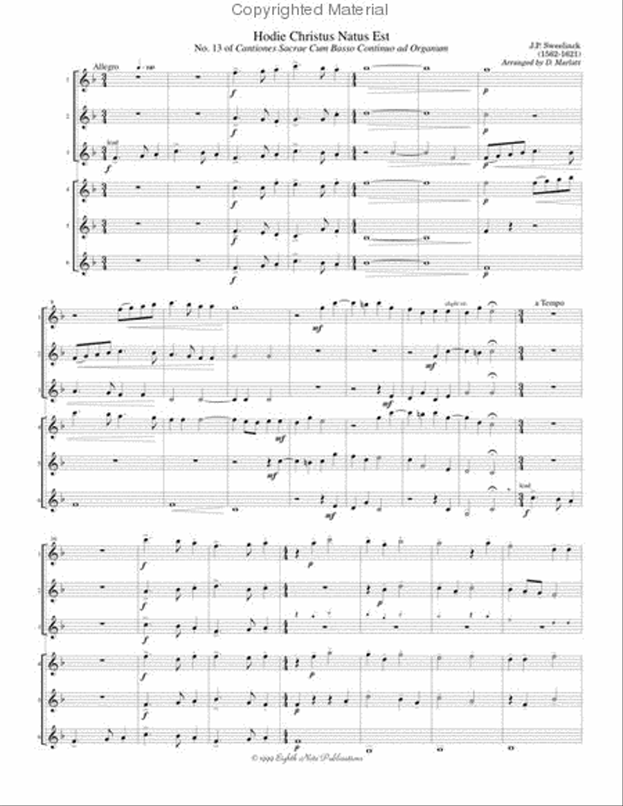 Hodie Christus Natus Est Hodie Christus Natus Est Clarinet scores gallery preview page 2