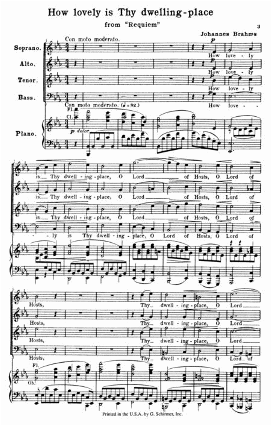 How Lovely Is Thy Dwelling Place (from Requiem) 4-Part scores gallery preview page 2