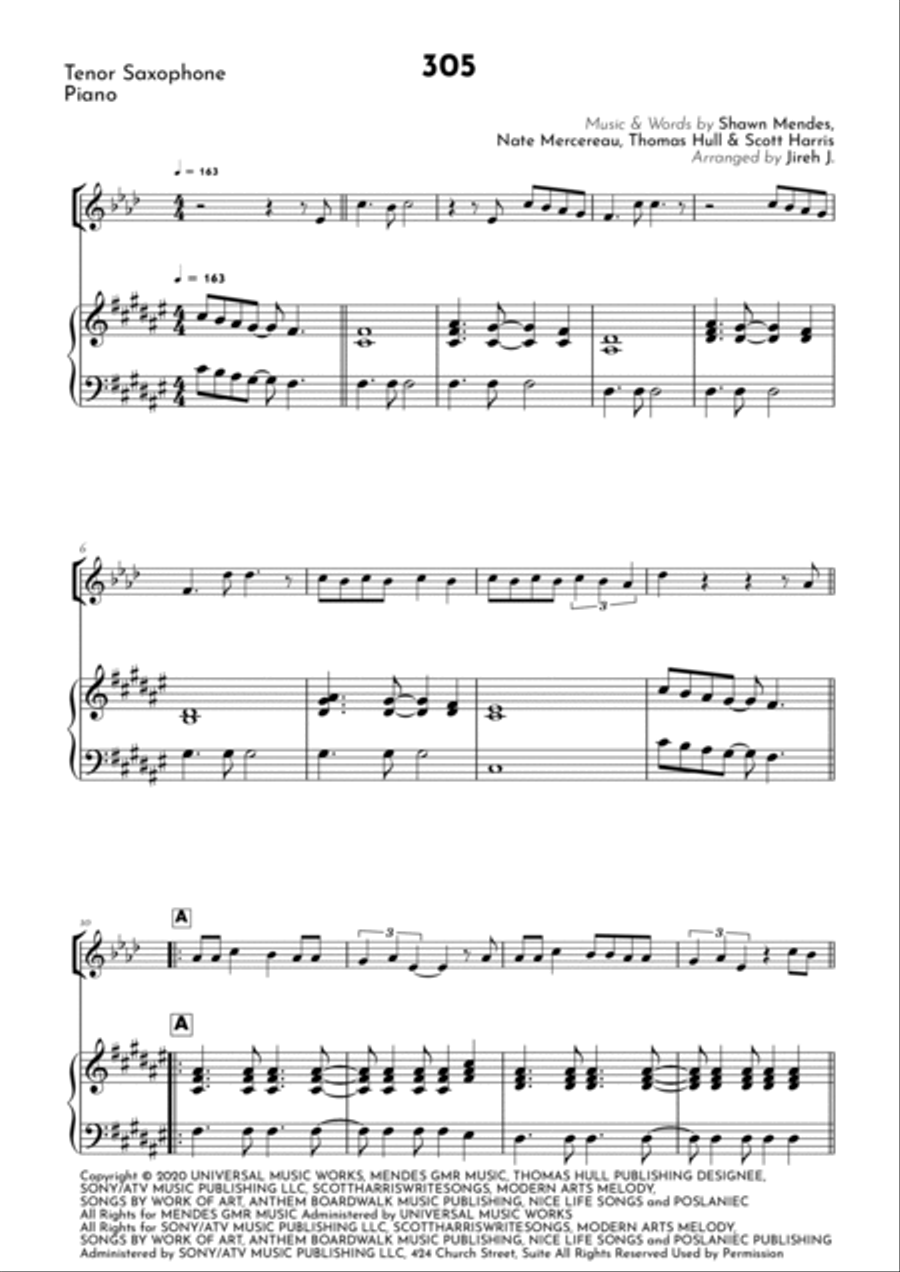305 Tenor Saxophone scores gallery preview page 2