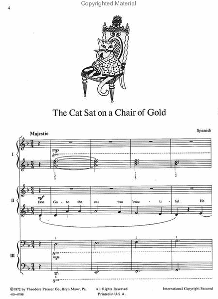 The Cat Sat On A Chair Of Gold