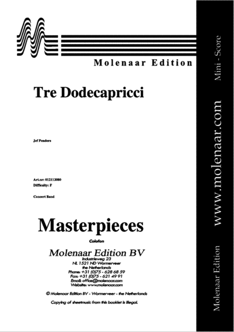 Tre Dodecapricci Concert Band scores gallery preview page 2