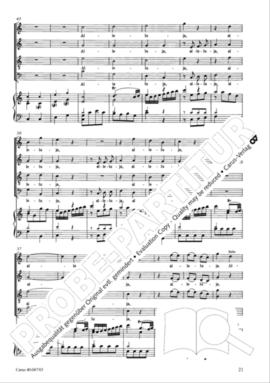 Regina coeli in C major 4-Part scores gallery preview page 22