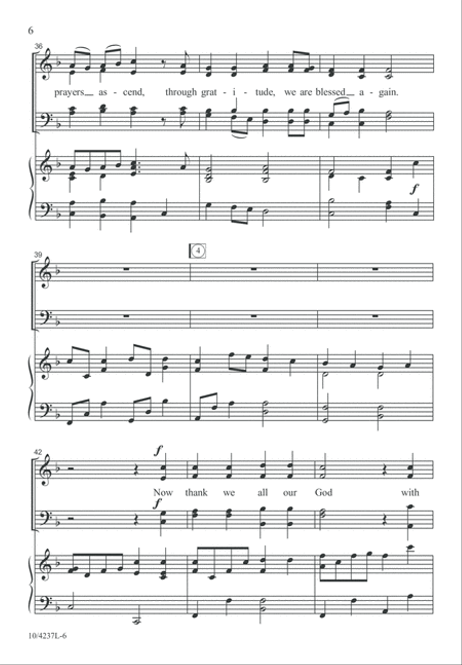 We Bring Thanksgiving We Bring Thanksgiving 4-Part scores gallery preview page 6