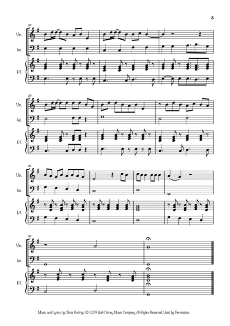 All I Want Piano Trio scores gallery preview page 3