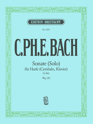 Book cover for Sonata (Solo) in G major Wq 139
