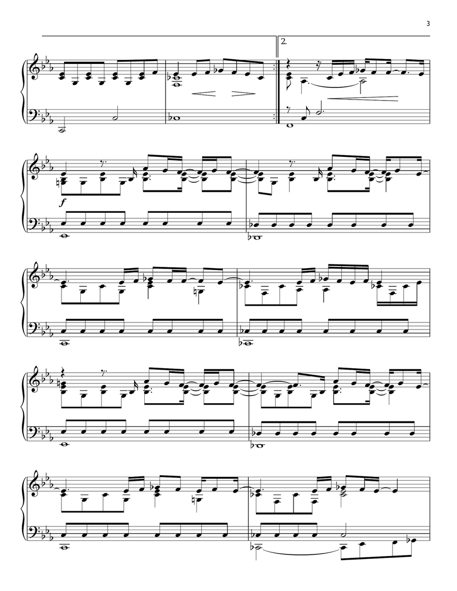 Beautiful Beautiful Piano Solo scores gallery preview page 3