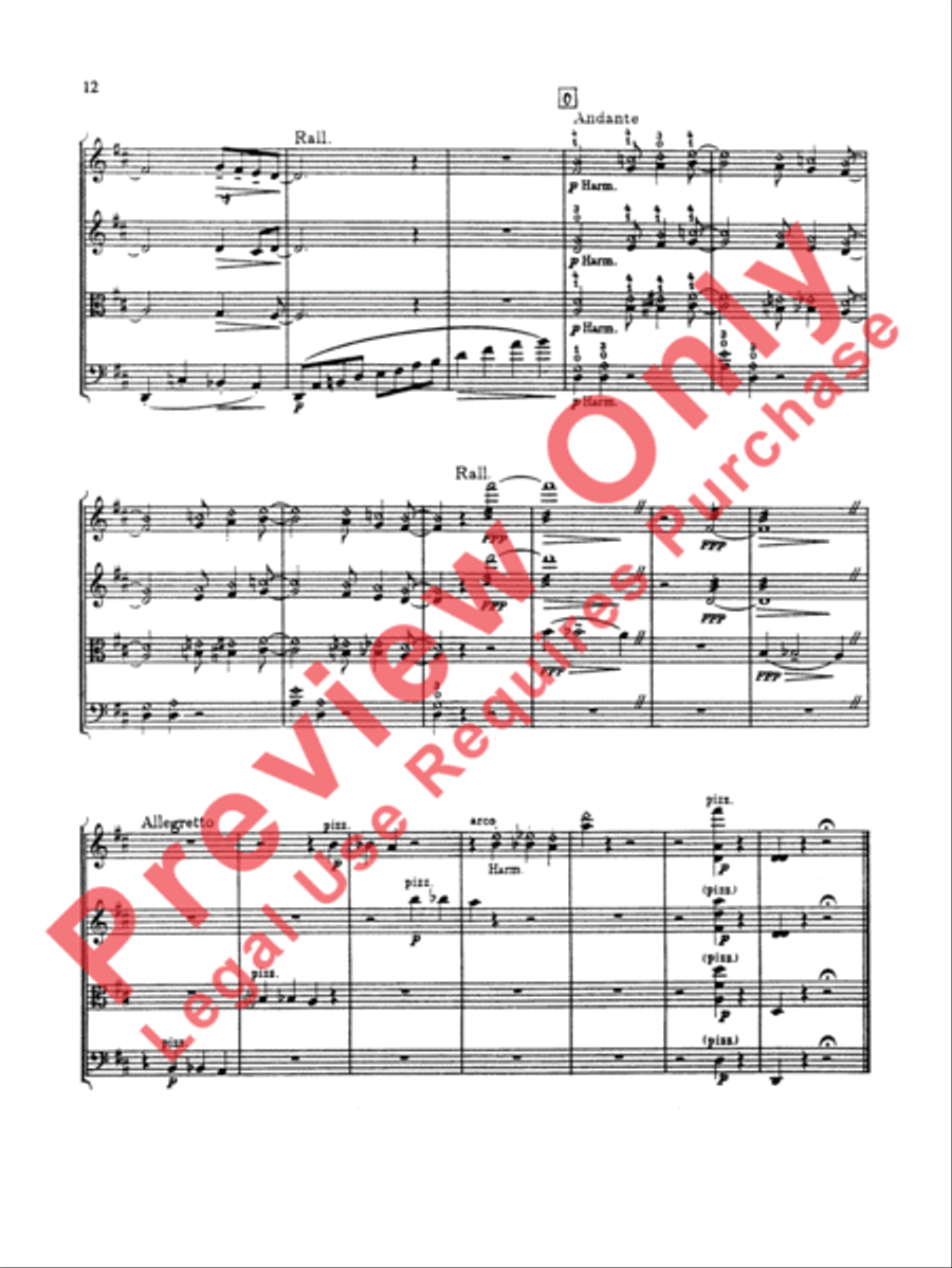Lullaby - String Quartet String Quartet scores gallery preview page 13