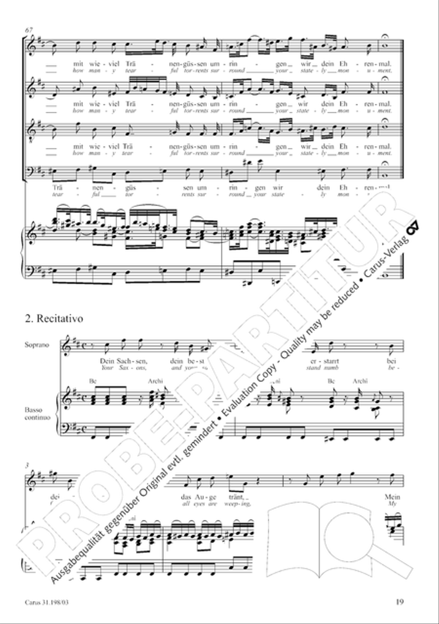 Let, Princess, let but one more ray (Lass, Furstin, lass noch einen Strahl) 4-Part scores gallery preview page 20