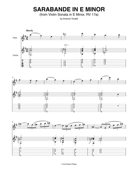 Sarabande in E Minor (from Violin Sonata in E Minor, RV 17a) image number null