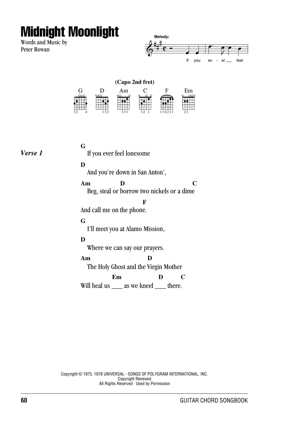 Midnight Moonlight Acoustic Guitar scores gallery preview page 1