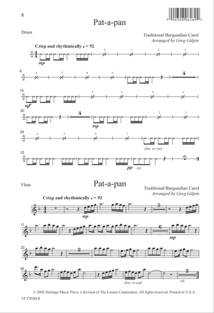 Pat-a-pan 2-Part scores gallery preview page 8