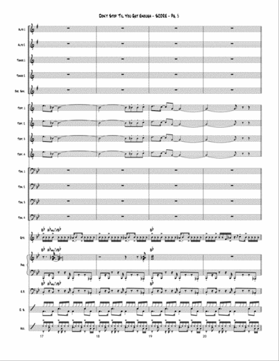 Don't Stop 'Till You Get Enough Jazz Ensemble scores gallery preview page 6