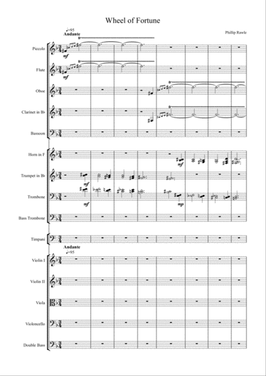 Wheel of Fortune Full Orchestra scores gallery preview page 1