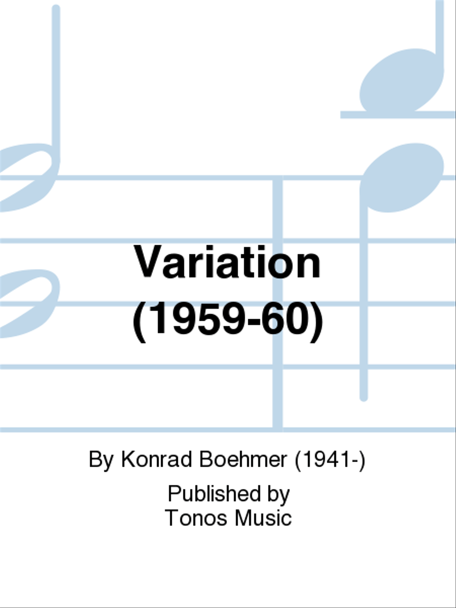Variation (1959-60) Orchestra scores gallery preview page 1