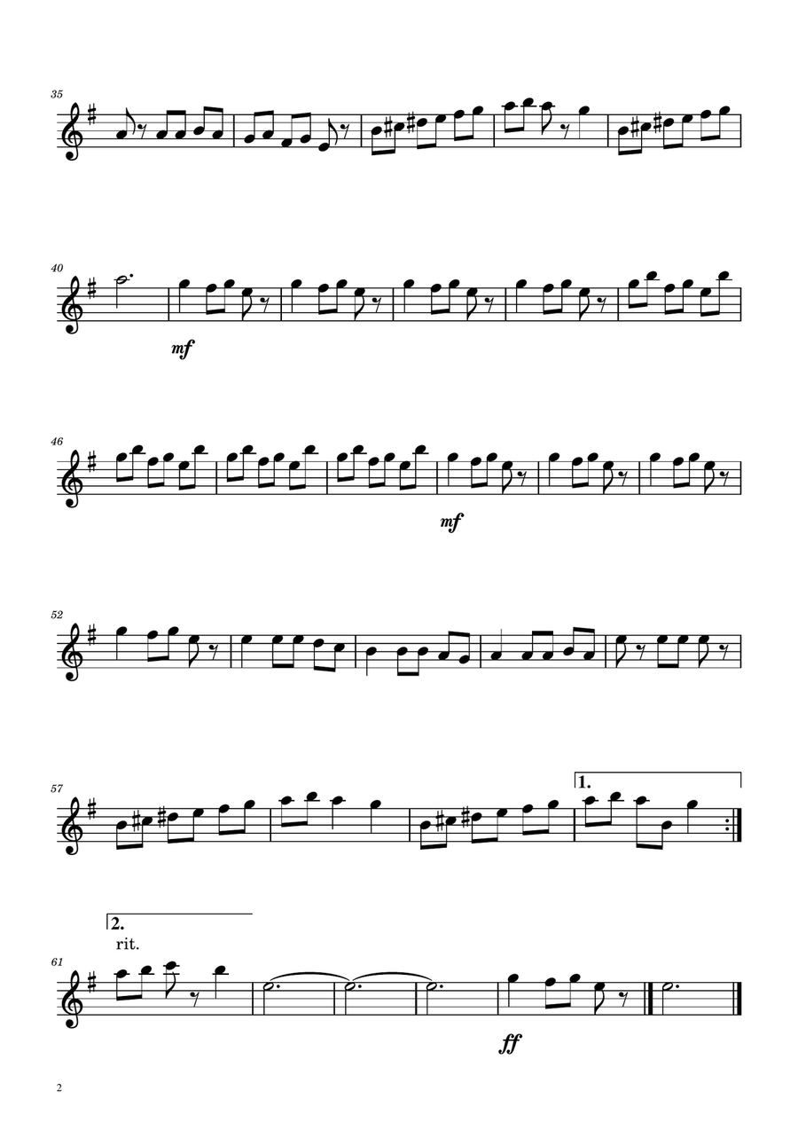 Carol of The Bells - Clarinet Trio Clarinet Trio scores gallery preview page 4