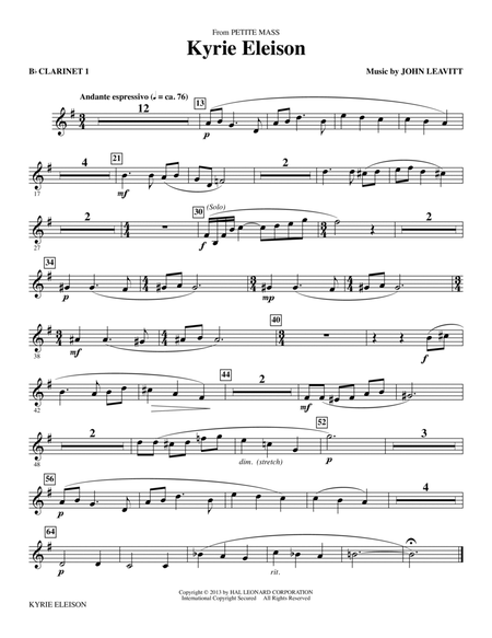 Kyrie Eleison (from Petite Mass) - Bb Clarinet 1