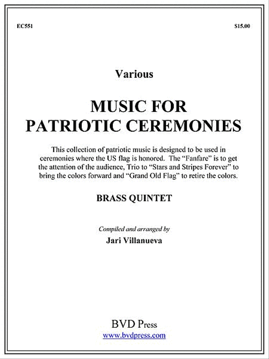 Music for Patriotic Ceremonies Brass Quintet scores gallery preview page 1