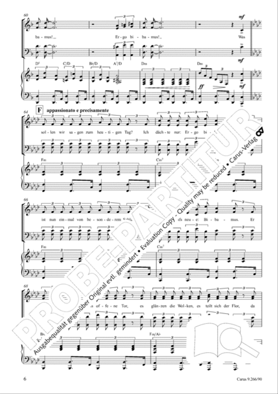Ergo bibamus! 4-Part scores gallery preview page 7