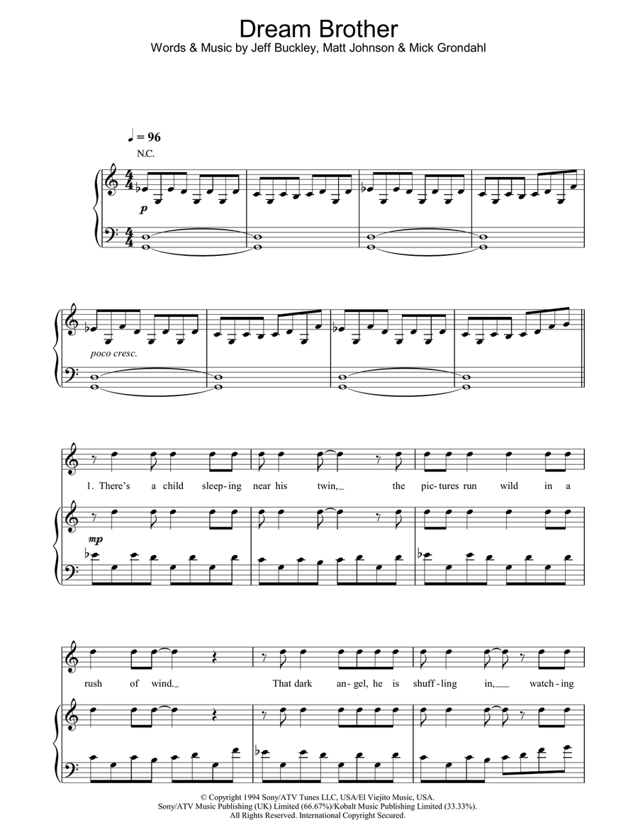 Dream Brother Acoustic Guitar scores gallery preview page 1