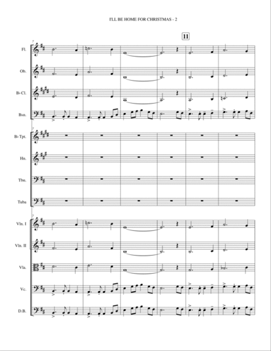 I'll Be Home For Christmas Chamber Orchestra scores gallery preview page 4