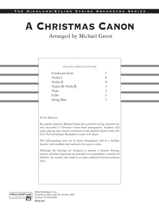 A Christmas Canon: Score