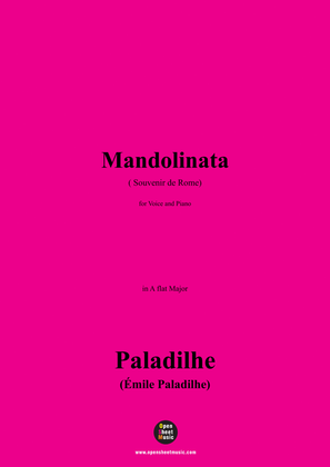 Paladilhe-Mandolinata( Souvenir de Rome),in A flat Major