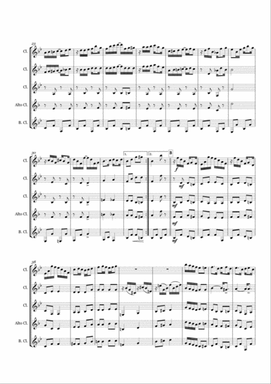 13 Intermediate Clarinet Quartets - Score & Parts image number null