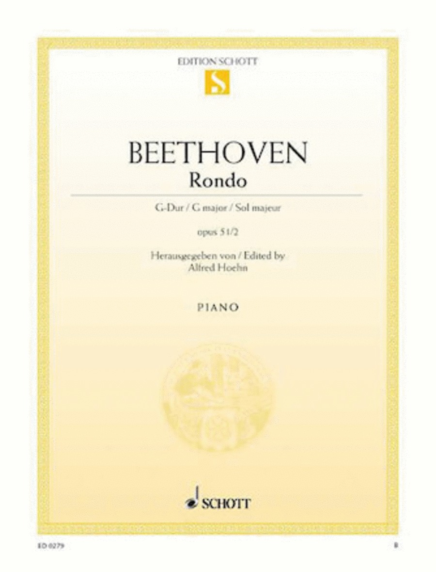 Rondo in G Major, Op. 51, No. 2 Piano Solo scores gallery preview page 1