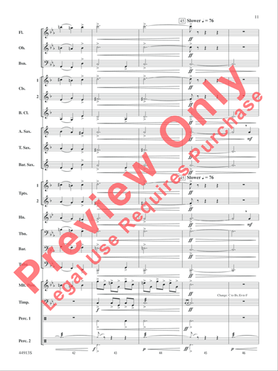 Midnight Carols Concert Band scores gallery preview page 11