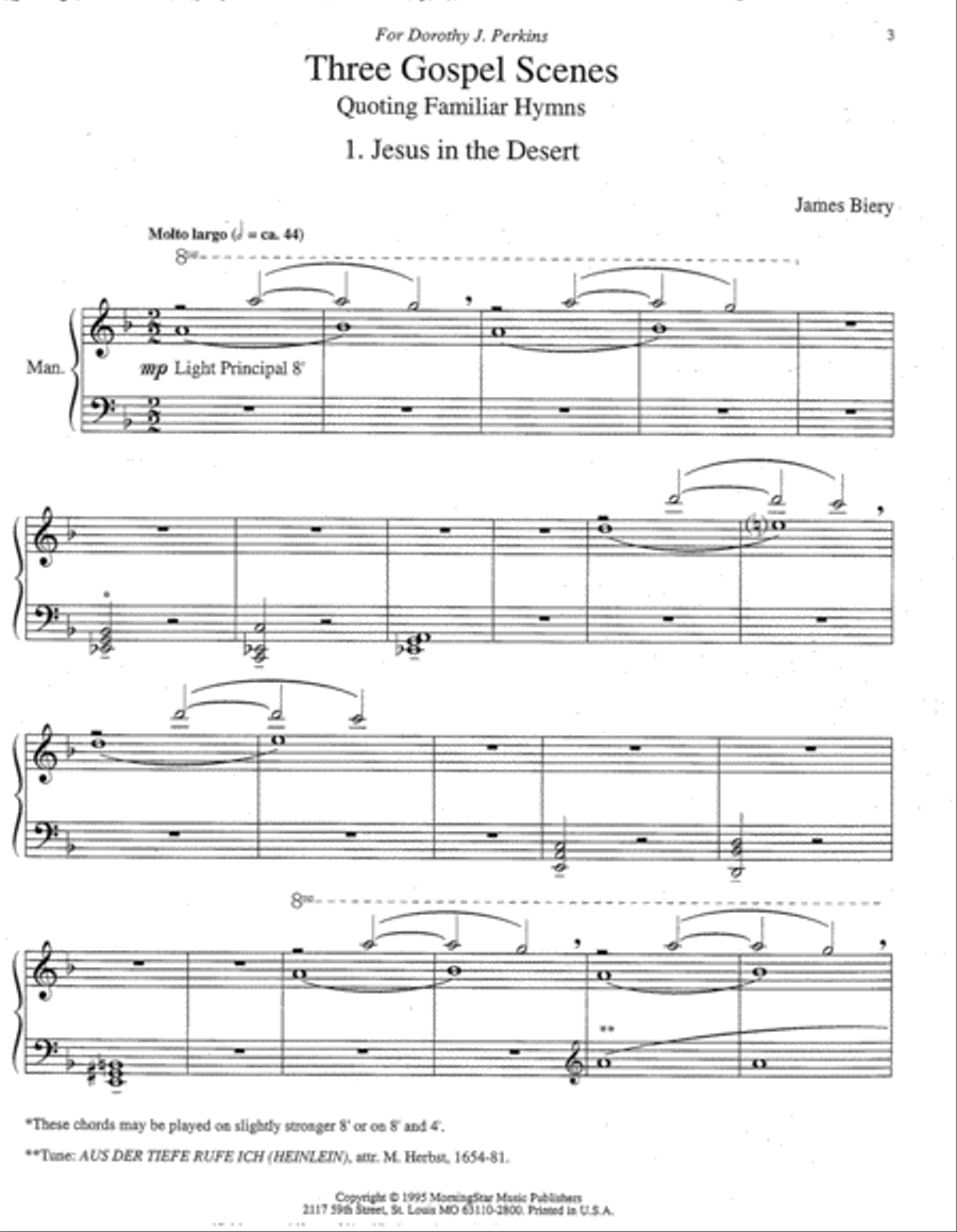 Three Gospel Scenes Quoting Familiar Hymns Organ scores gallery preview page 2