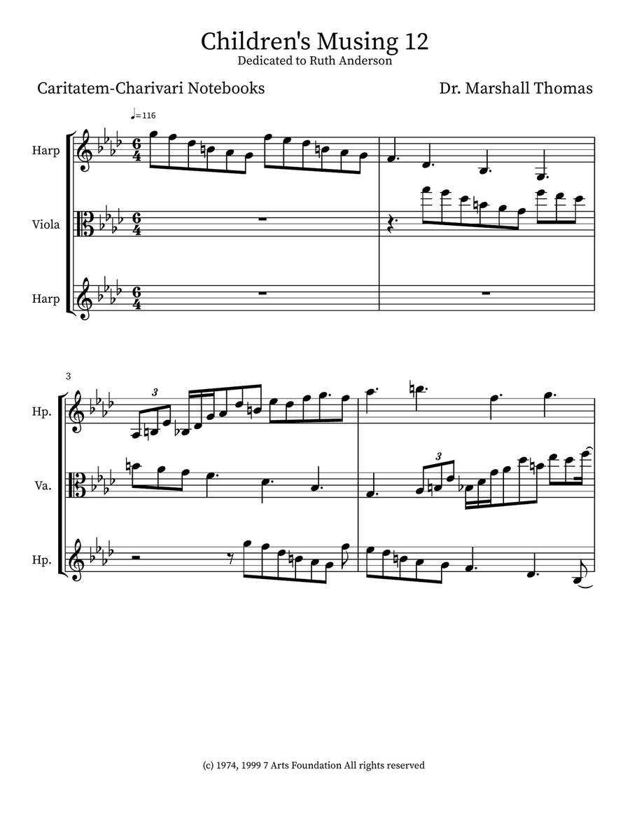 Children's Musing 12 Small Ensemble scores gallery preview page 1