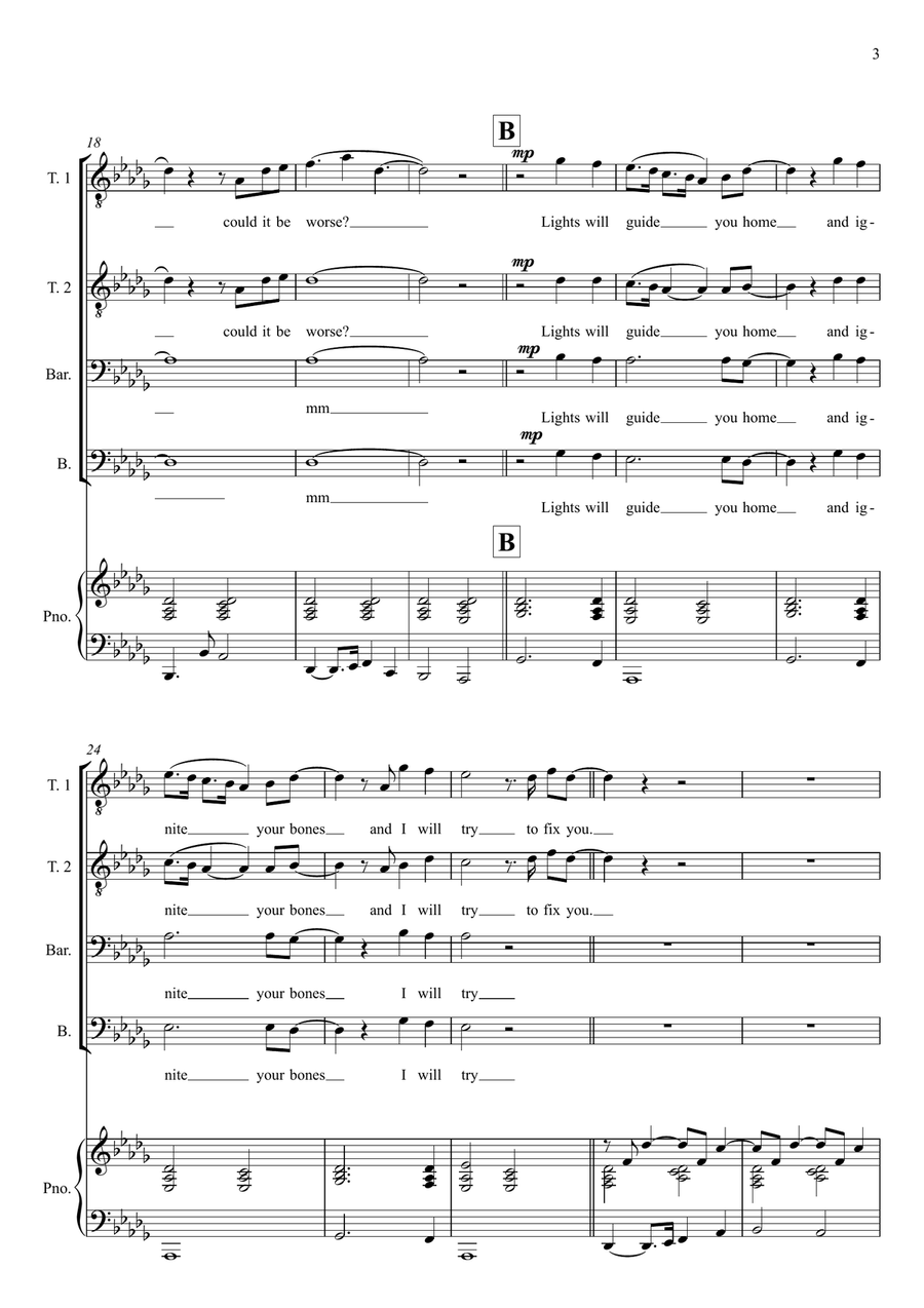 Fix You Fix You TTBB scores gallery preview page 3