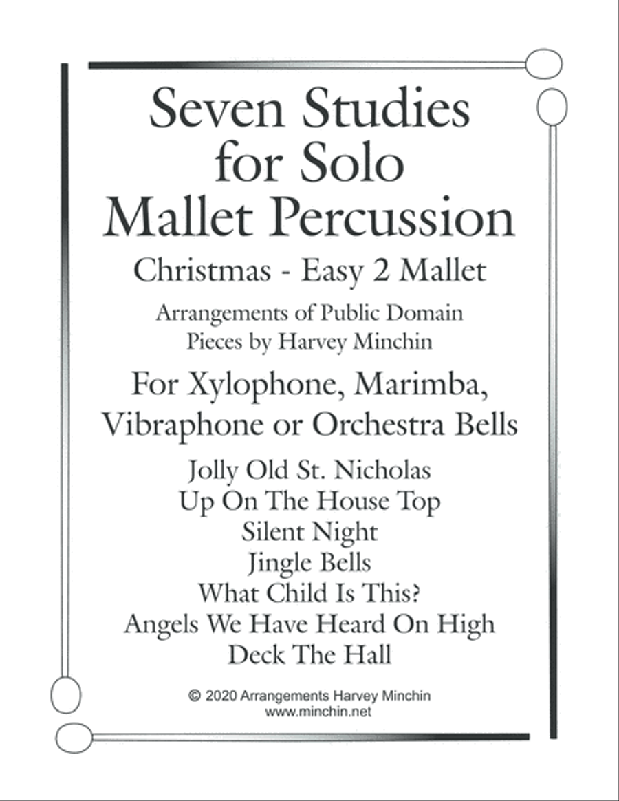 Seven Studies for Solo Mallet Percussion Christmas Percussion Ensemble scores gallery preview page 1