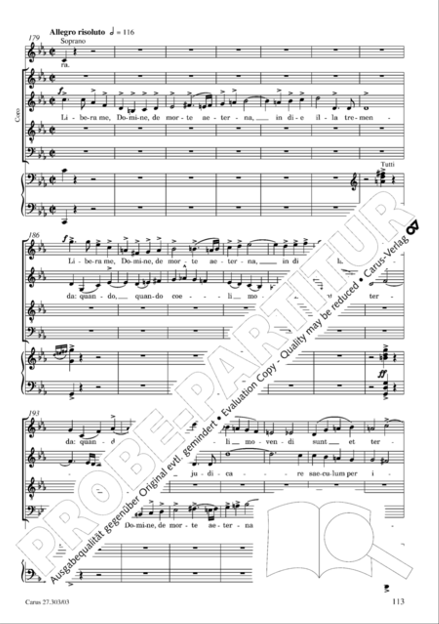 Messa da Requiem 4-Part scores gallery preview page 114