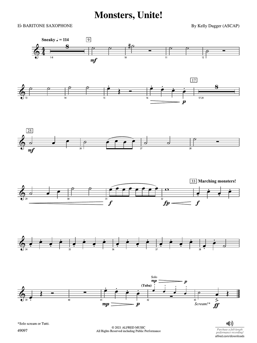 Monsters, Unite!: E-flat Baritone Saxophone