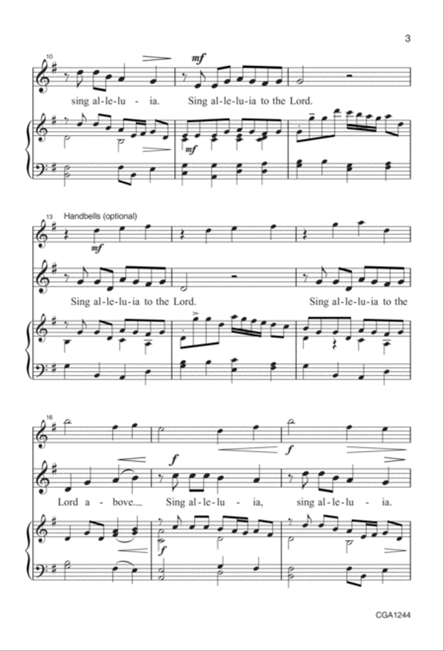 Sing Alleluia to the Lord Unison Choir scores gallery preview page 3