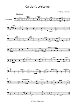 Carolan's Welcome - Trombone Lead Sheet