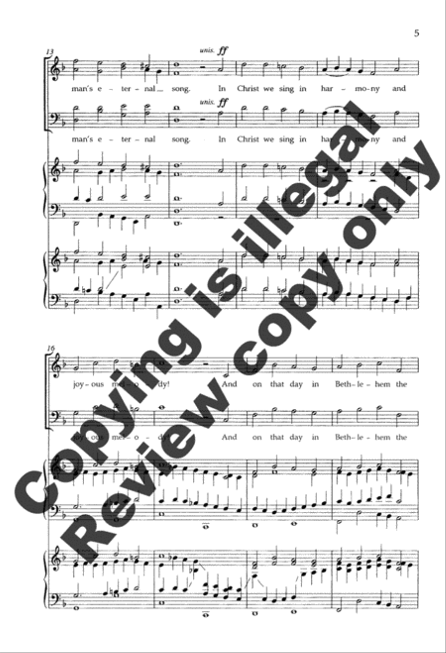 The Son of God Was Singing 4-Part scores gallery preview page 4