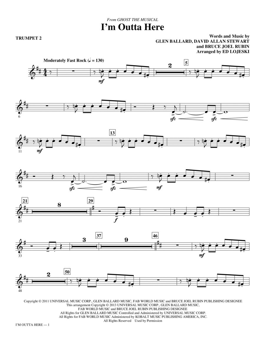 I'm Outta Here - Trumpet 2 Choir scores gallery preview page 1