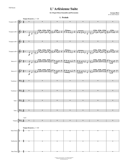 L'Arlésienne Suite for Brass Ensemble and Percussion image number null