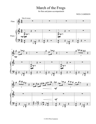 March of the Frogs for flute and piano